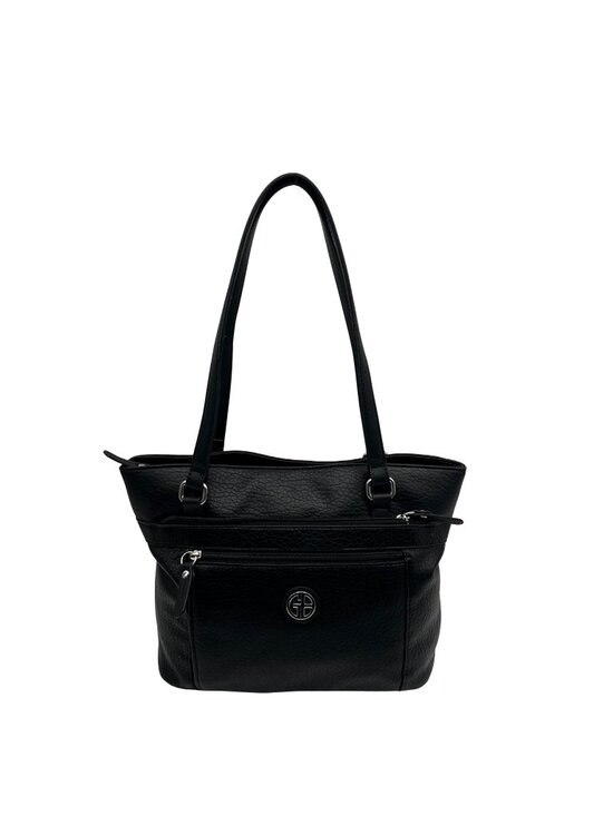 Giani Bernini Handbags - Giani Bernini Black FauxLeather Medium Shoulder Bag